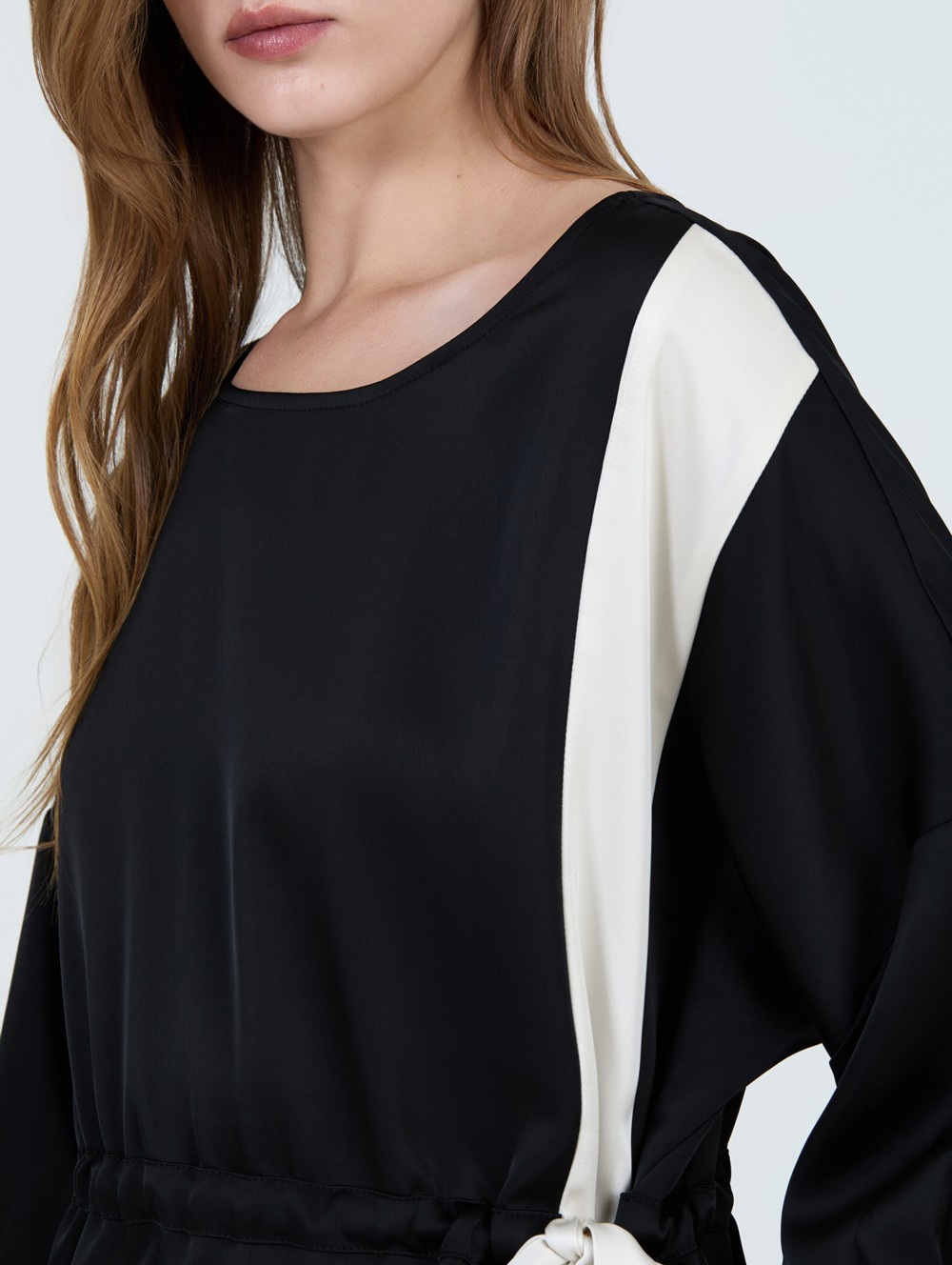 Vestido satén franja 5