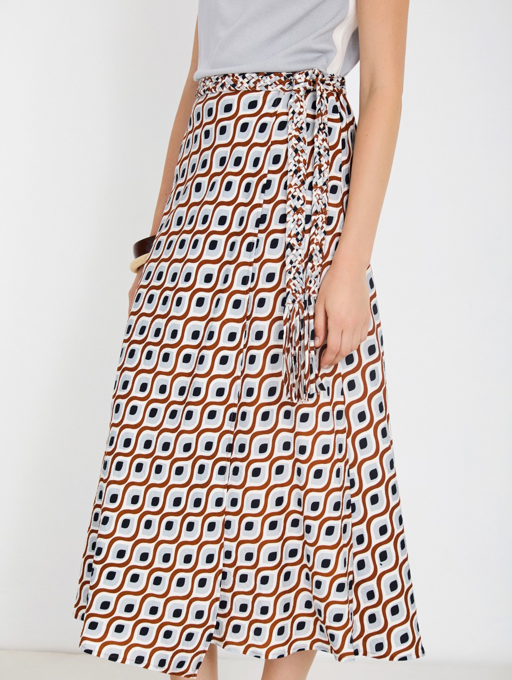 Retro Print Skirt