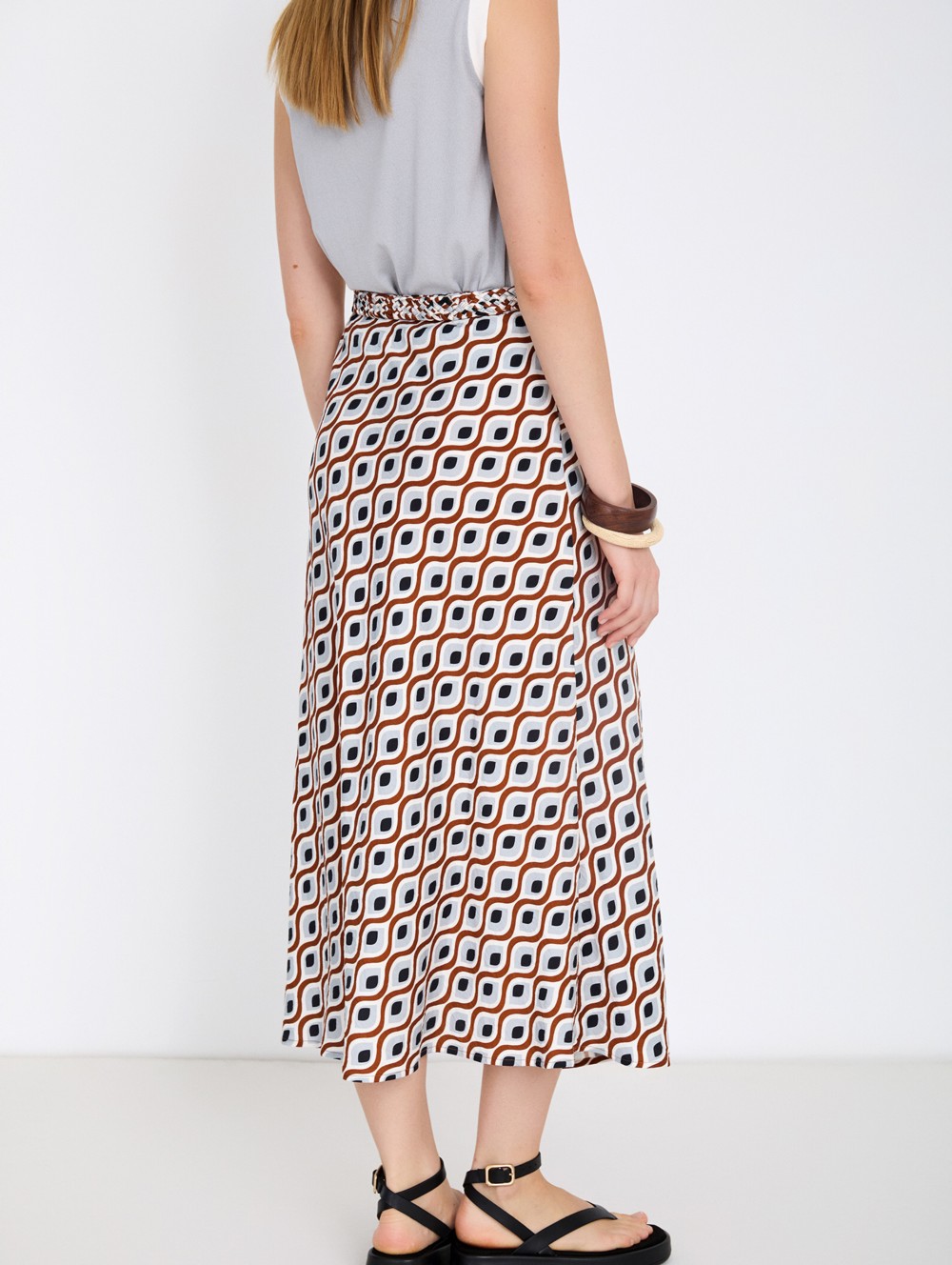 Retro Print Skirt