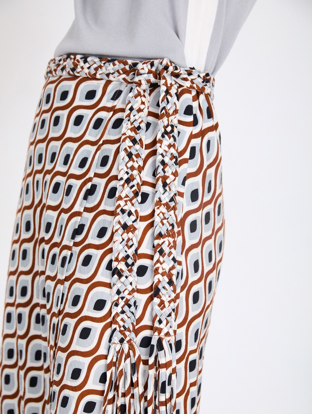 Retro Print Skirt