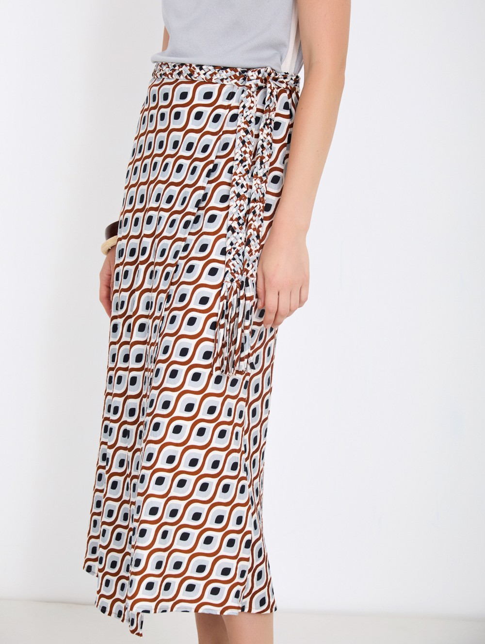 Retro Print Skirt
