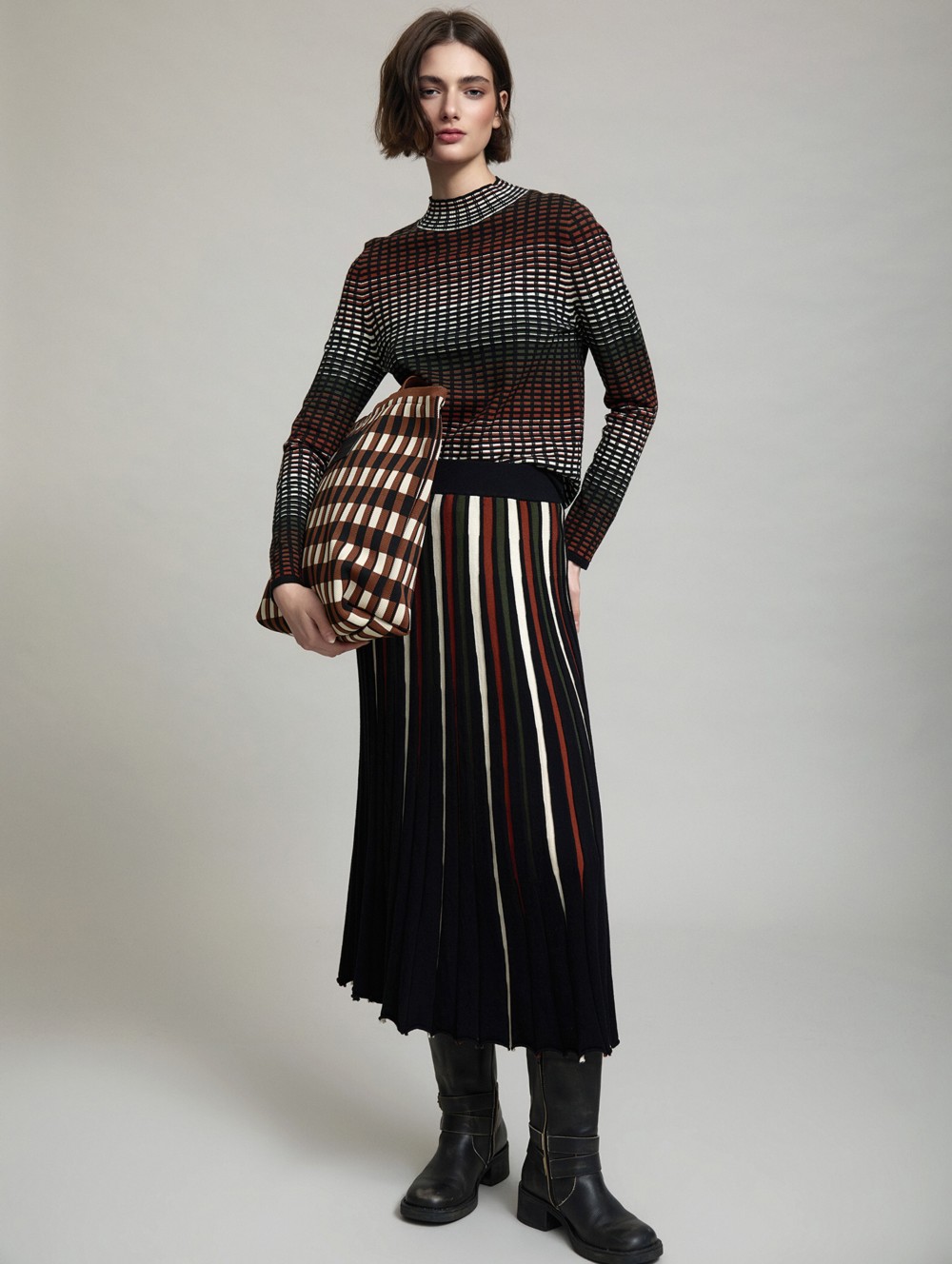 Vanisé Rib Midi Skirt