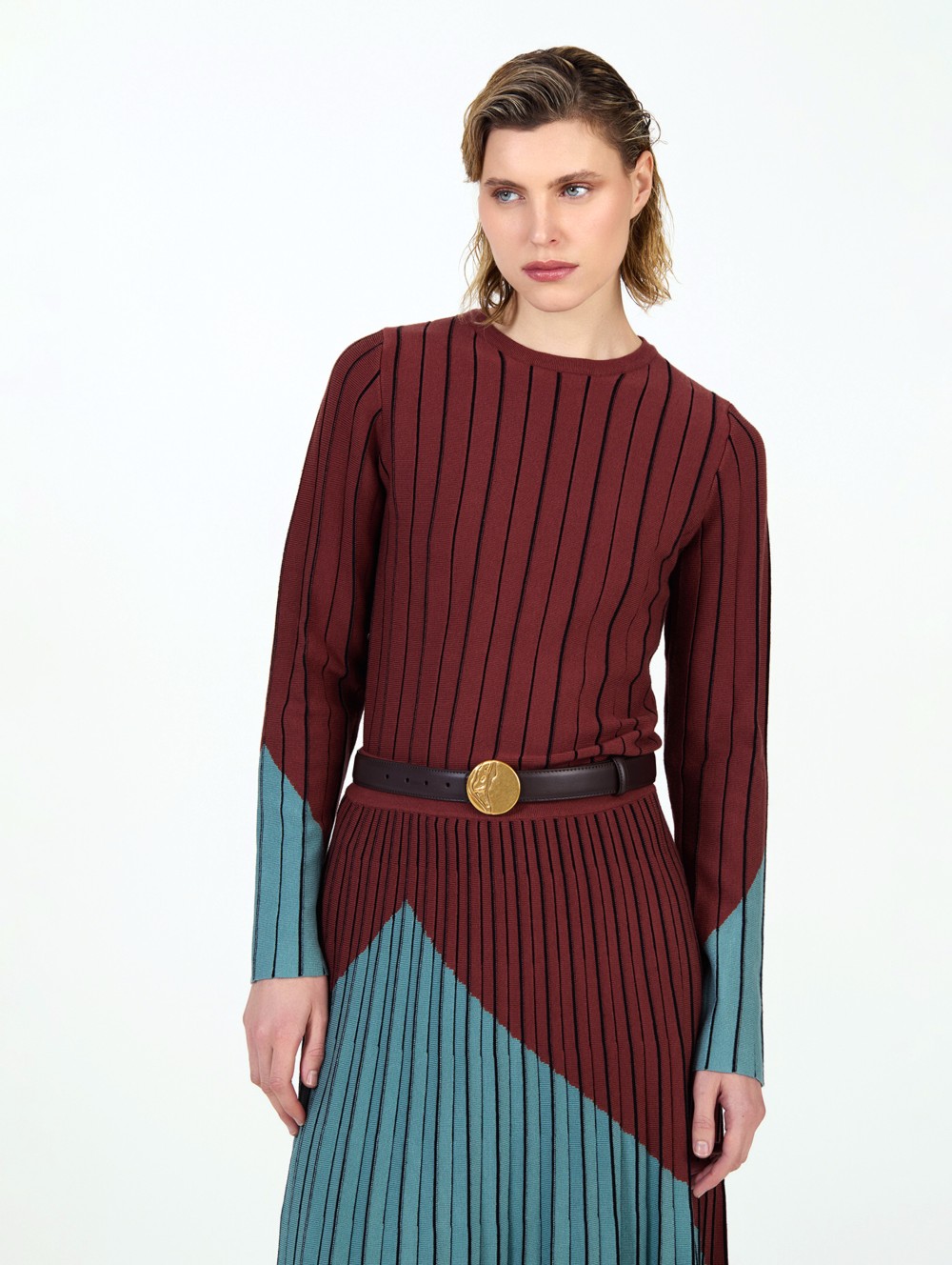 Pull intarsia bicolore 2