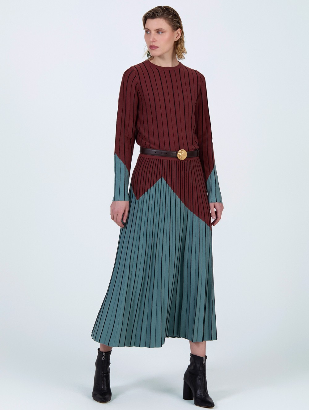 Pull intarsia bicolore 1