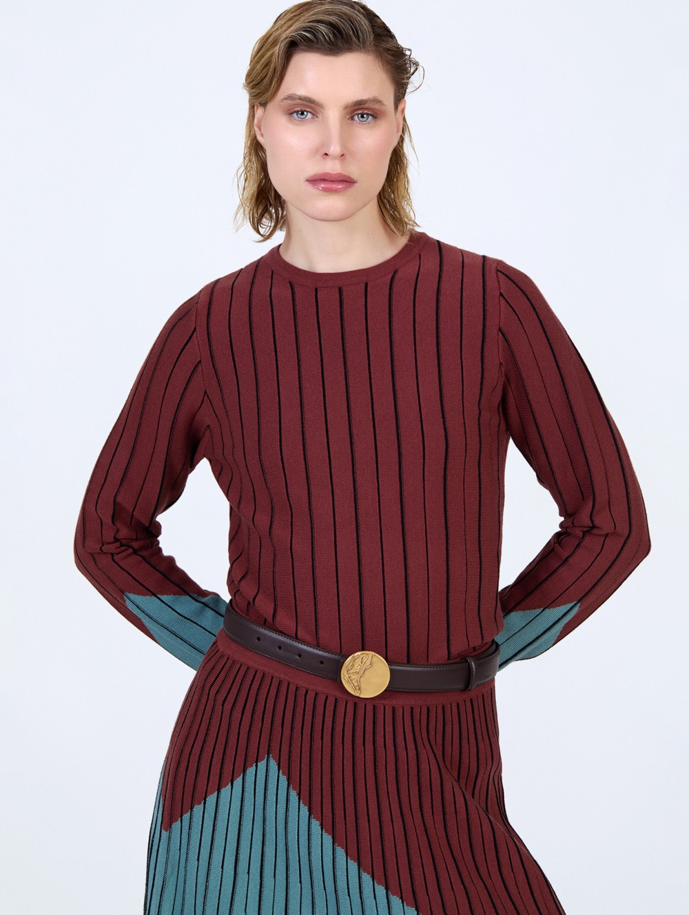 Pull intarsia bicolore 6