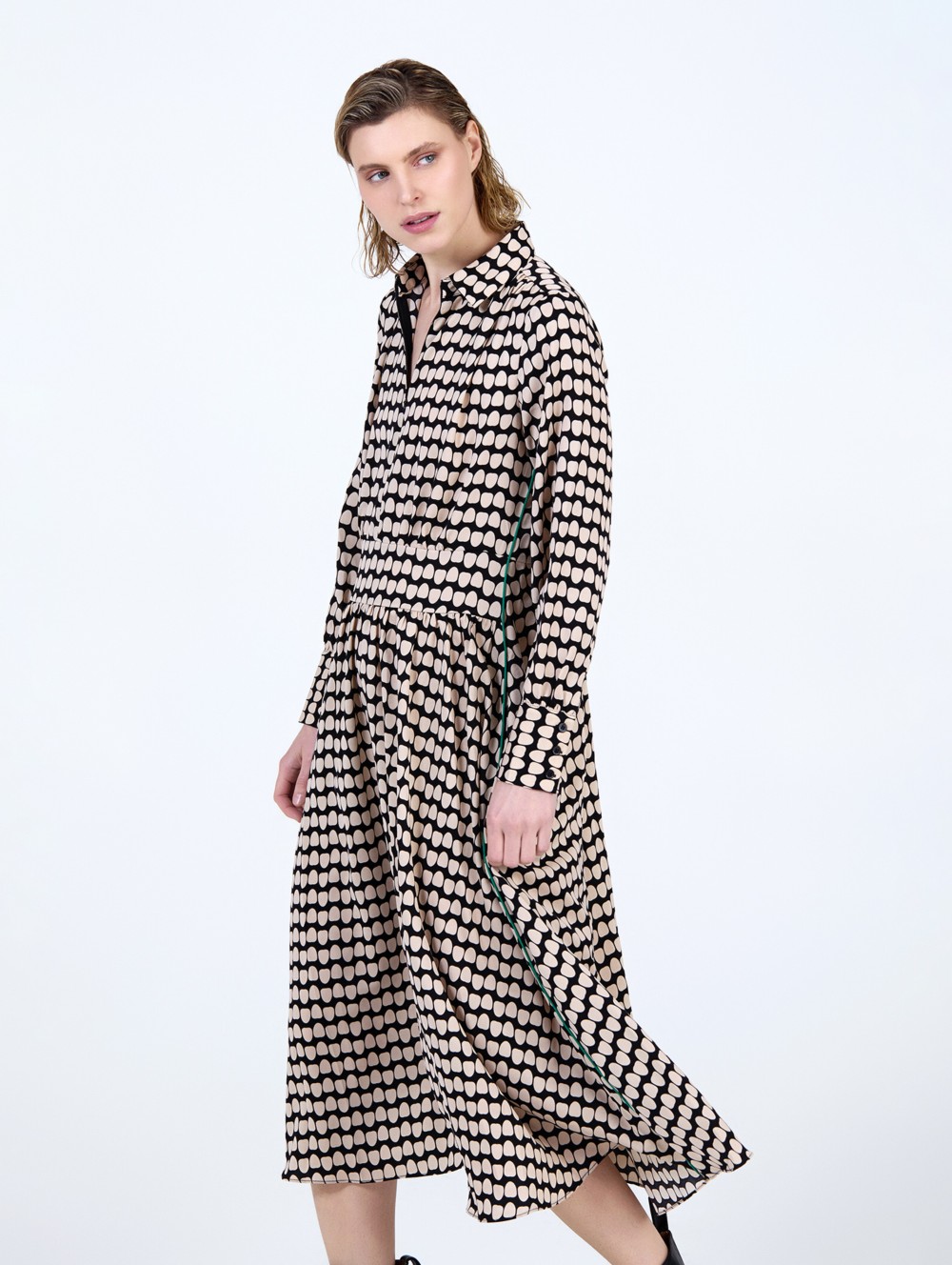 Vestido estampado topos 2