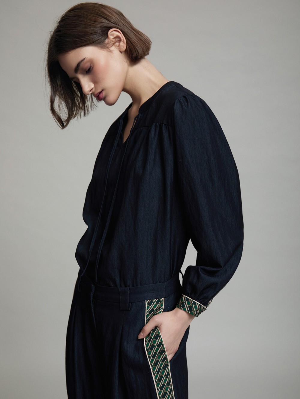 Shirt with contrast print
