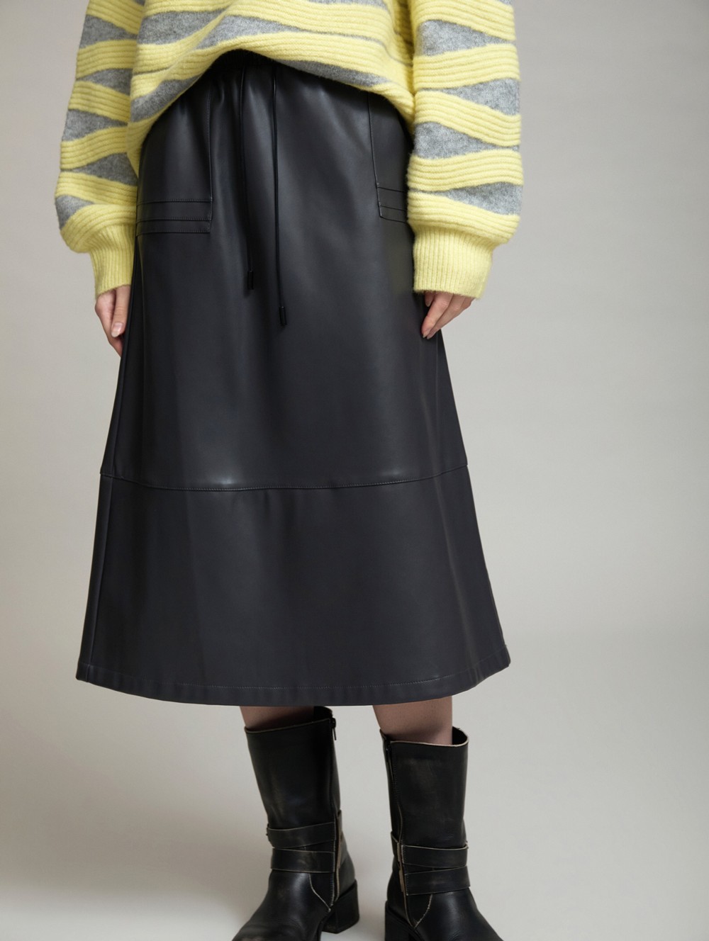 Faux leather skirt
