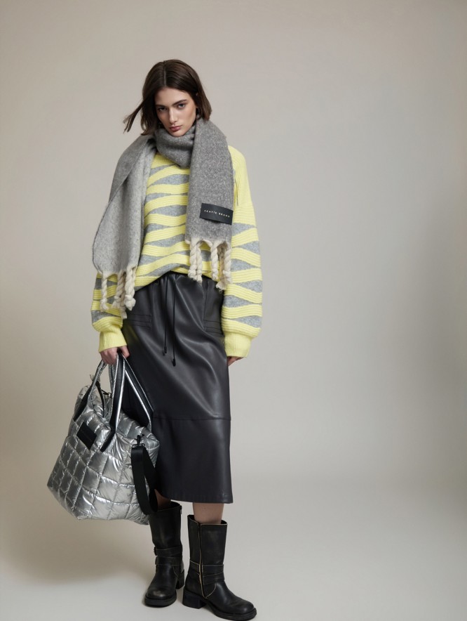 Faux leather skirt