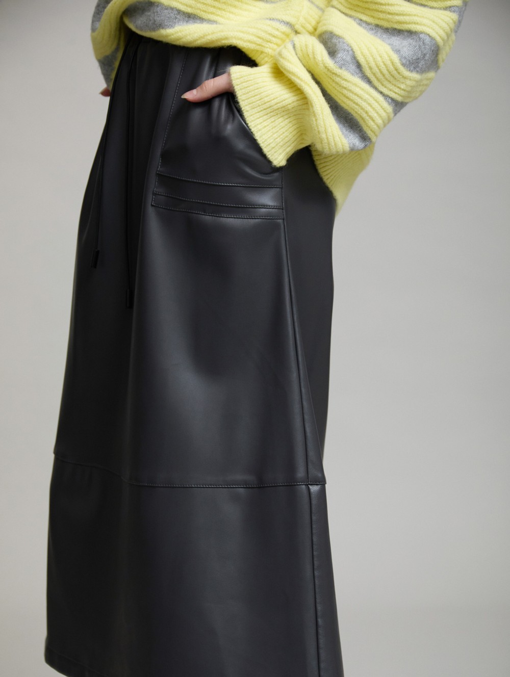 Faux leather skirt