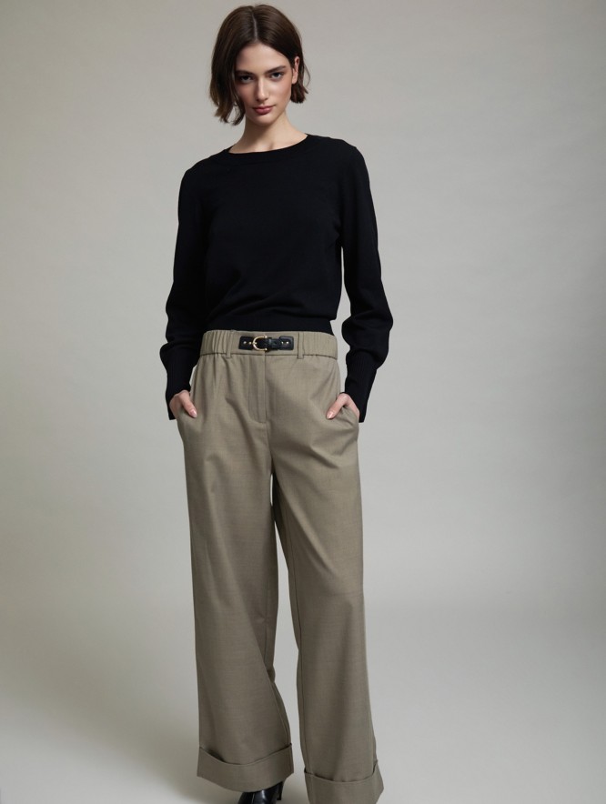 Waist Buckle Trousers