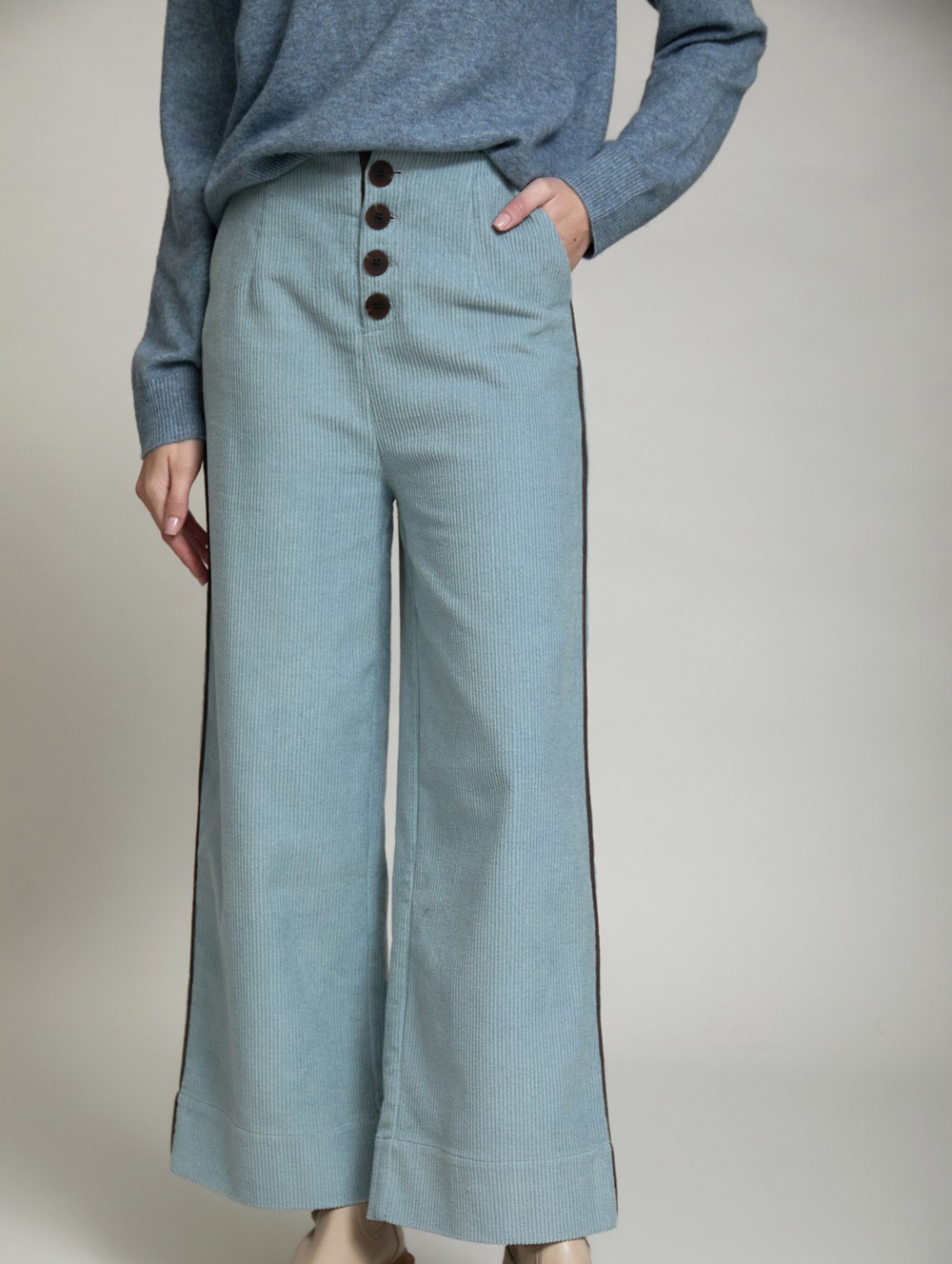 Corduroy contrast trousers