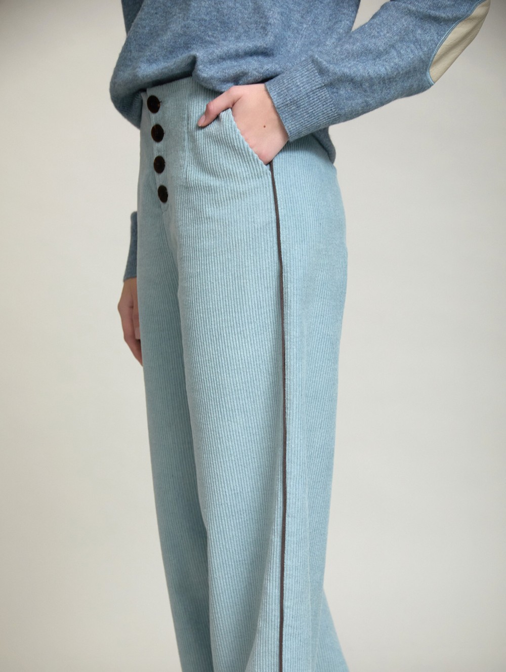 Corduroy contrast trousers