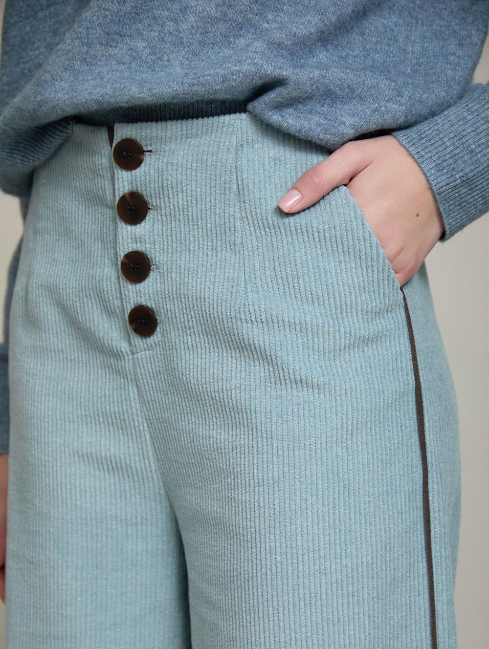 Corduroy contrast trousers