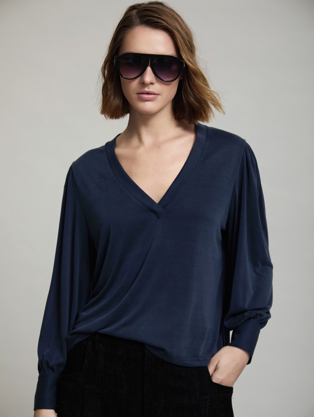 V-Neck modal T-Shirt
