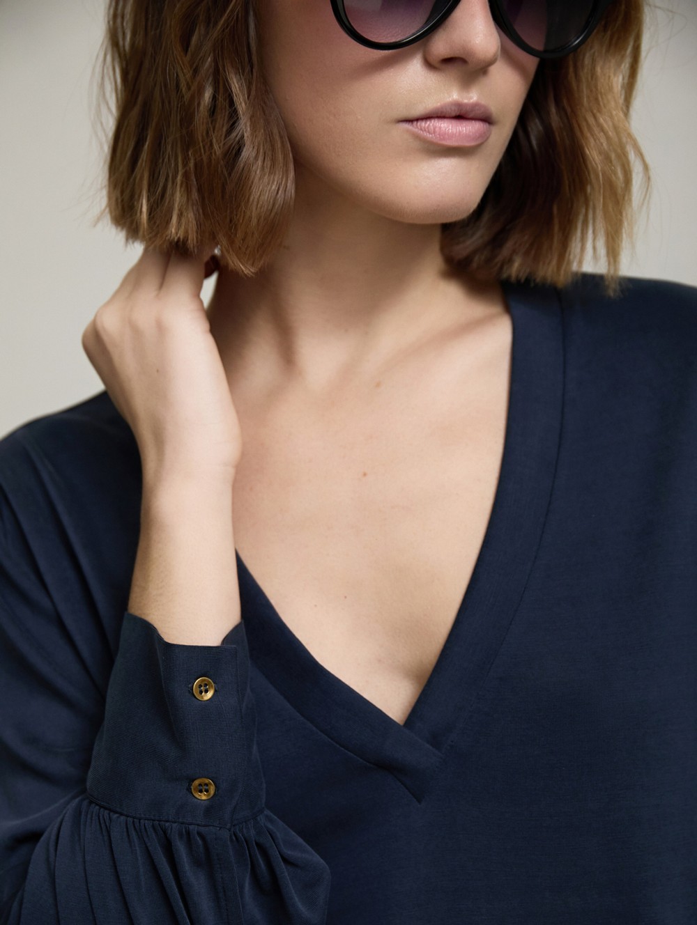 V-Neck modal T-Shirt