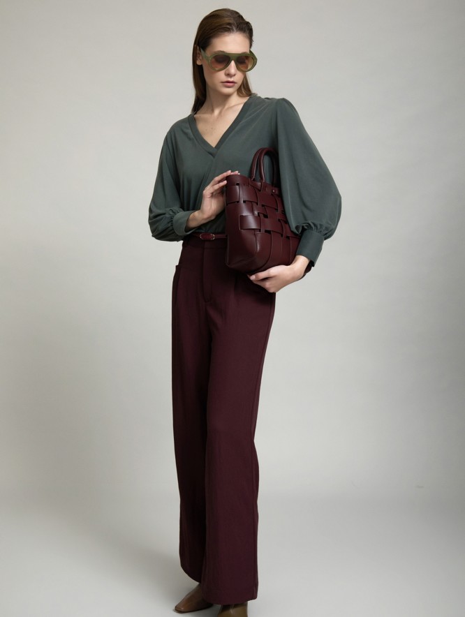 Fluid twill trousers