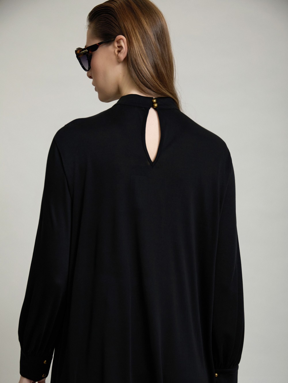 Dress with knot neck