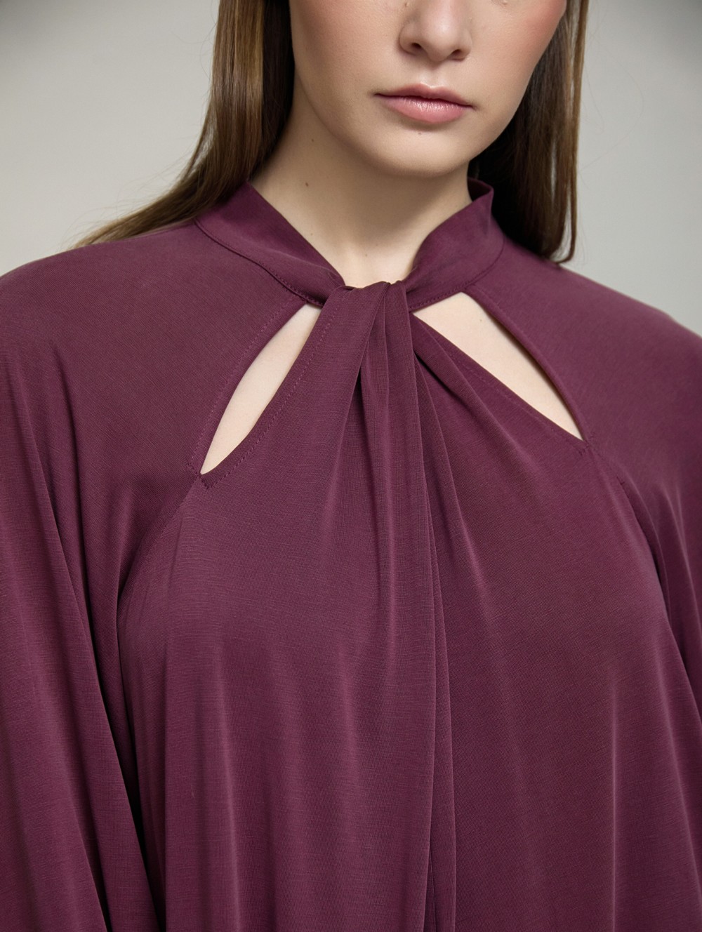 Dress with knot neck
