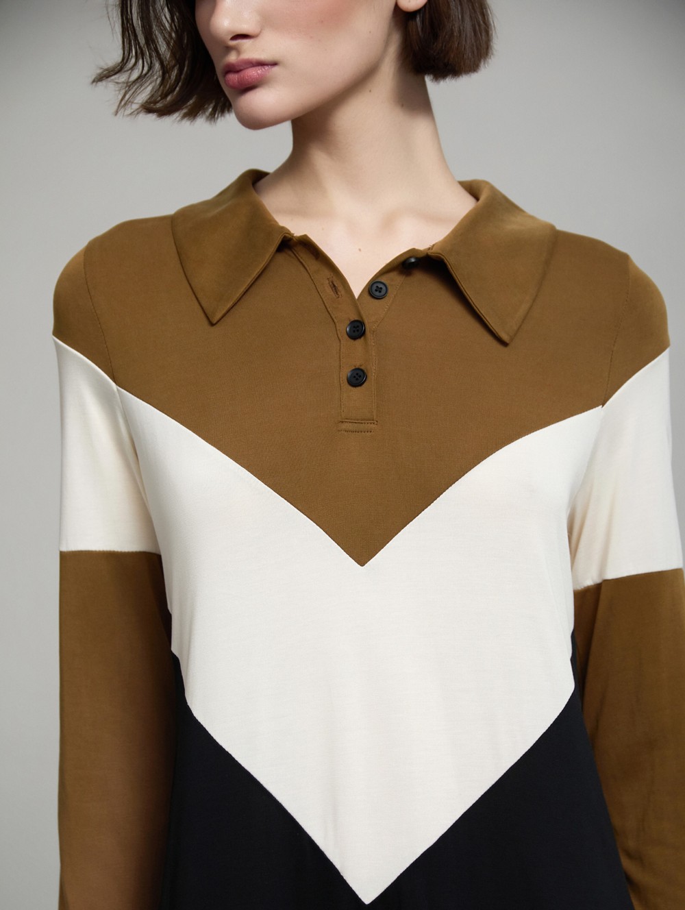 Tricolor modal dress