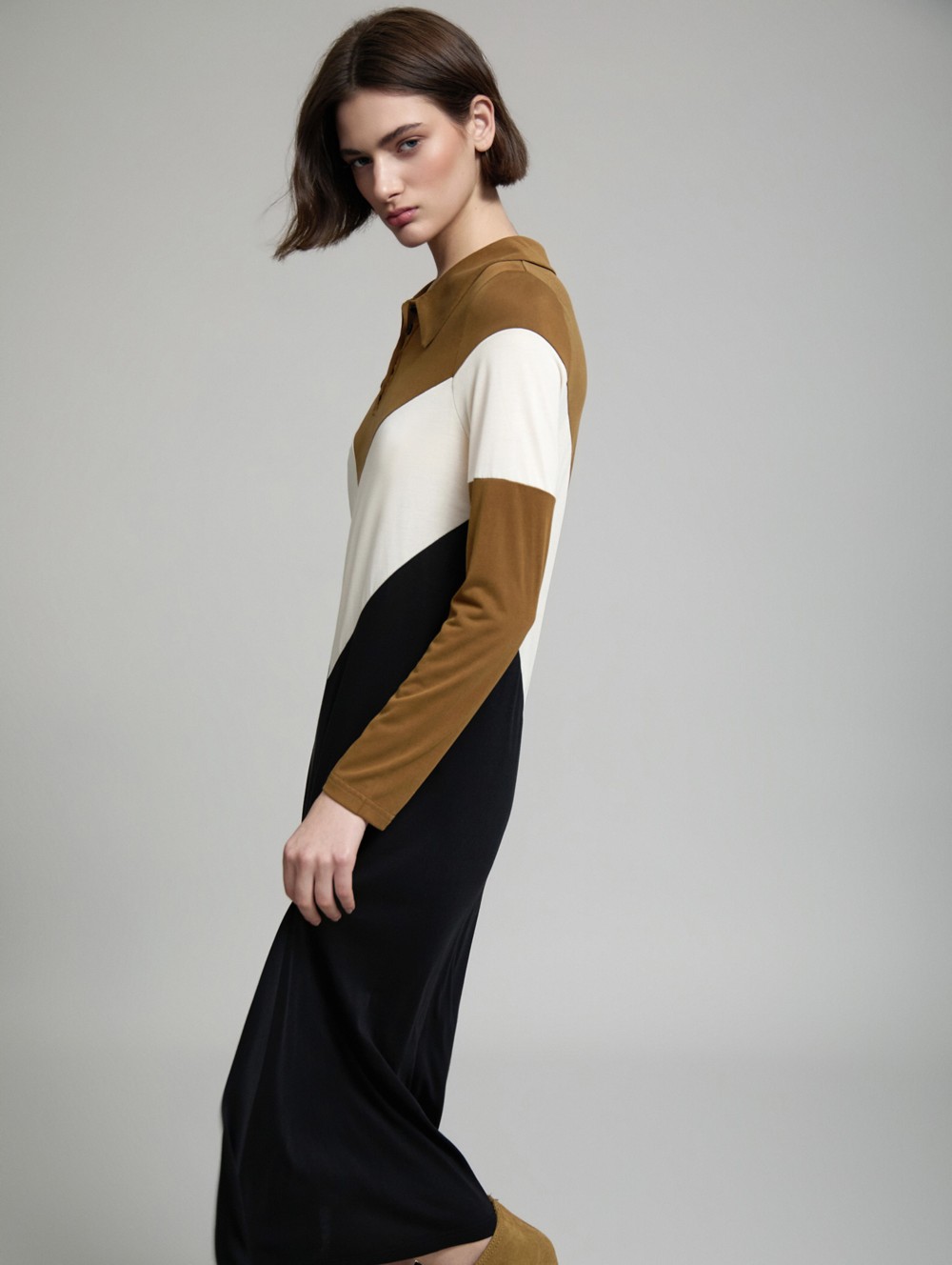 Tricolor modal dress
