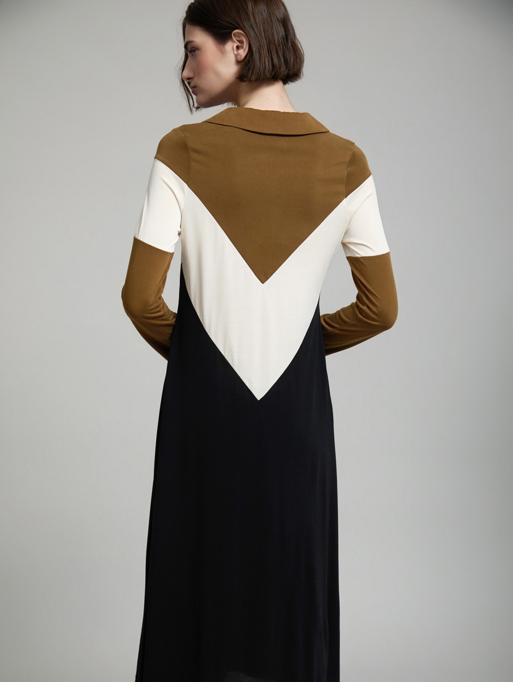 Tricolor modal dress