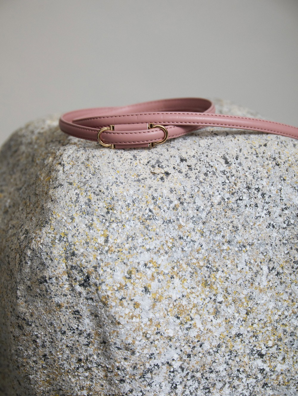 Thin leather belt