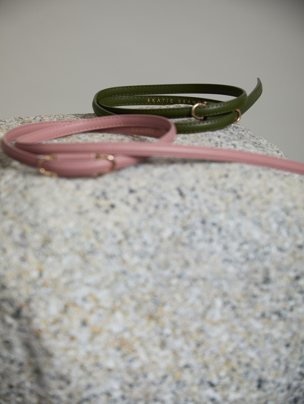 Thin leather belt