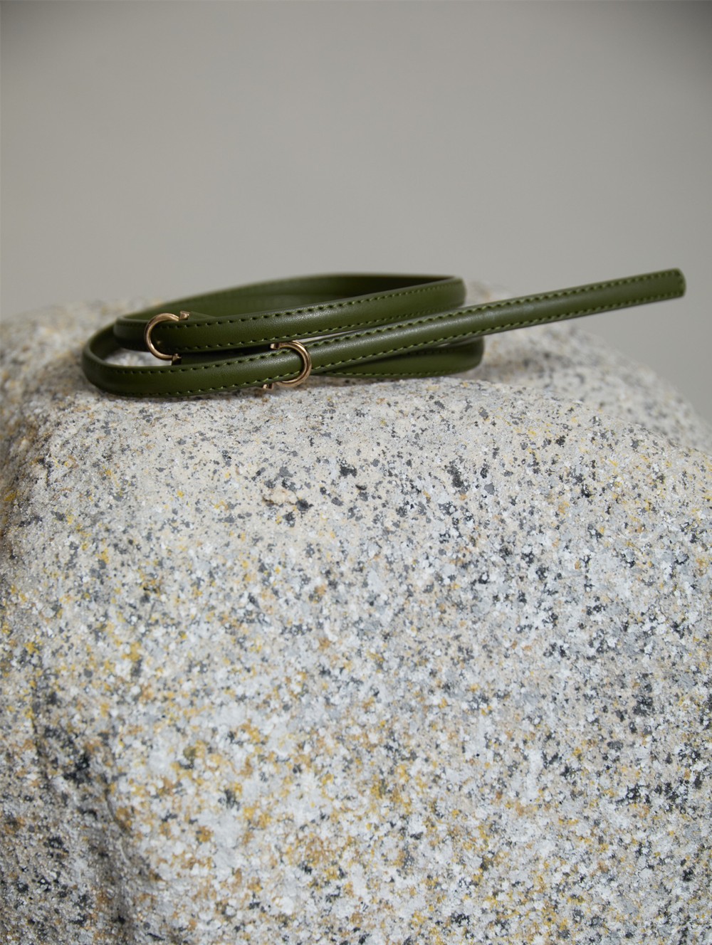Thin leather belt