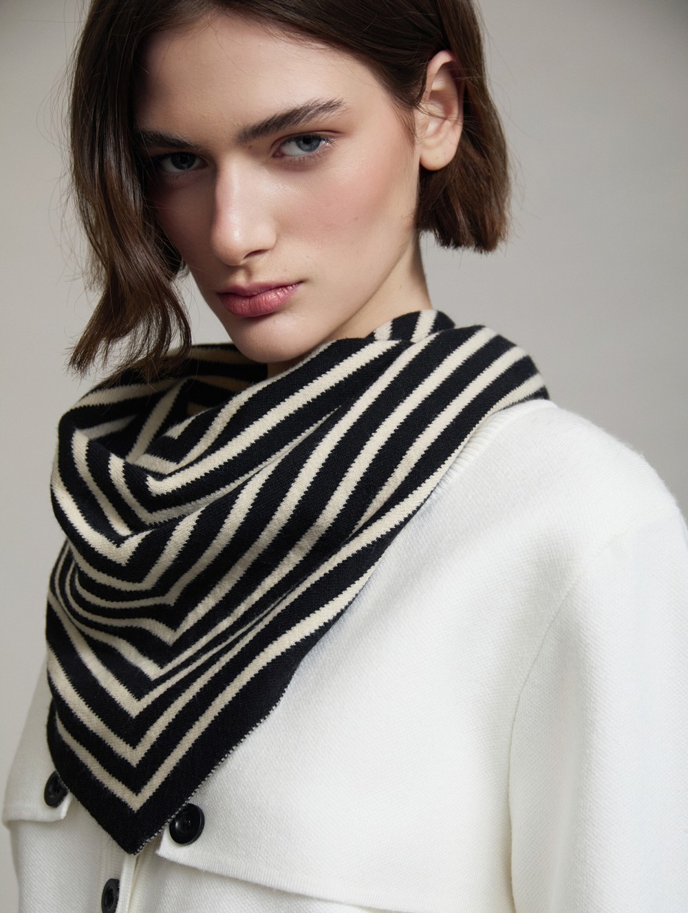 Striped jacquard bandana