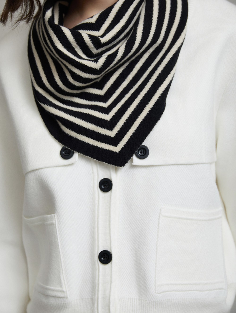 Striped jacquard bandana