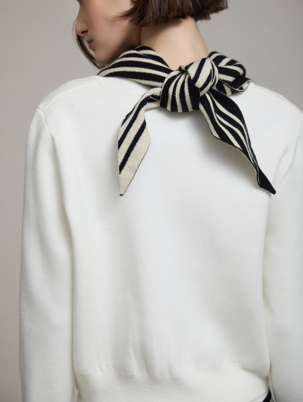 Striped jacquard bandana