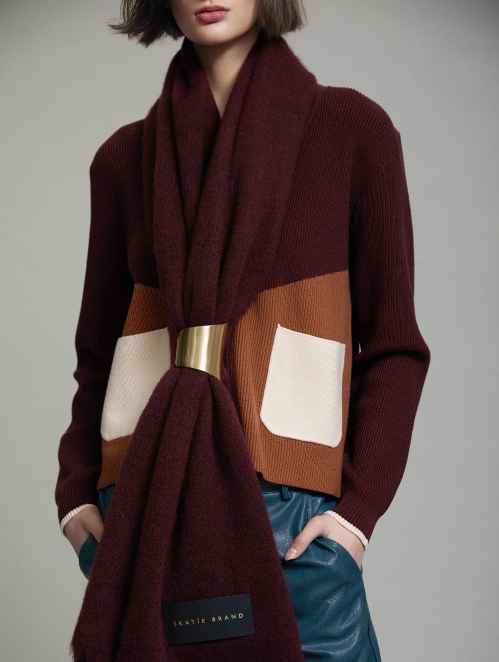 Fringed maxi scarf