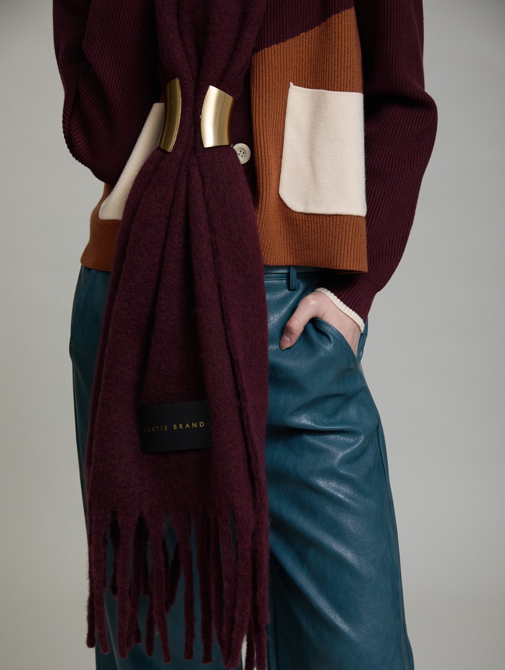 Fringed maxi scarf