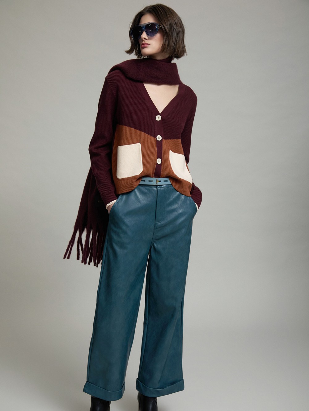 Fringed maxi scarf