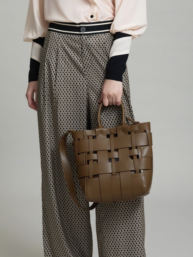 Basket tote bag