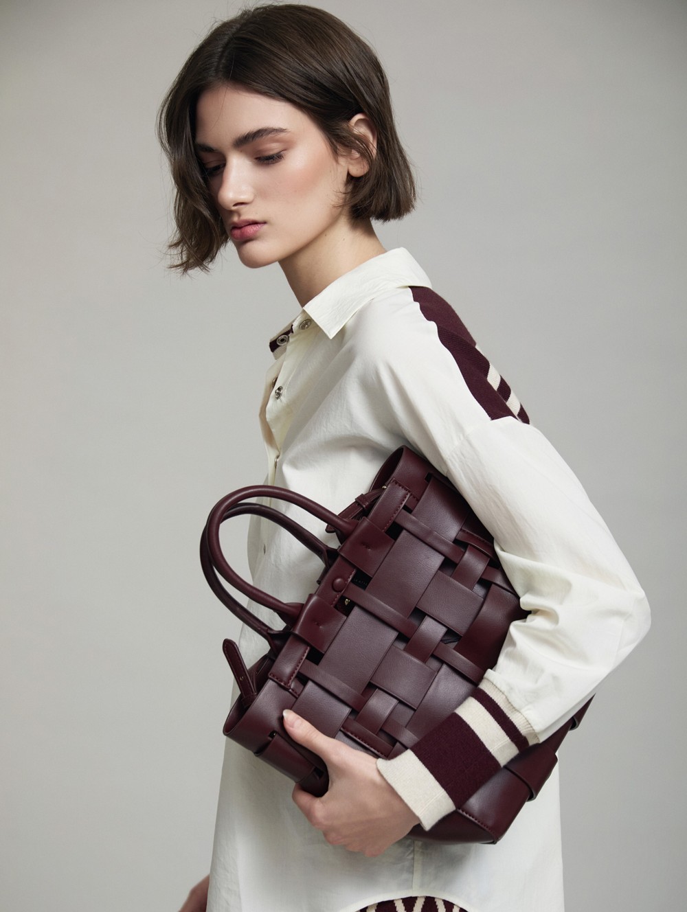 Basket tote bag