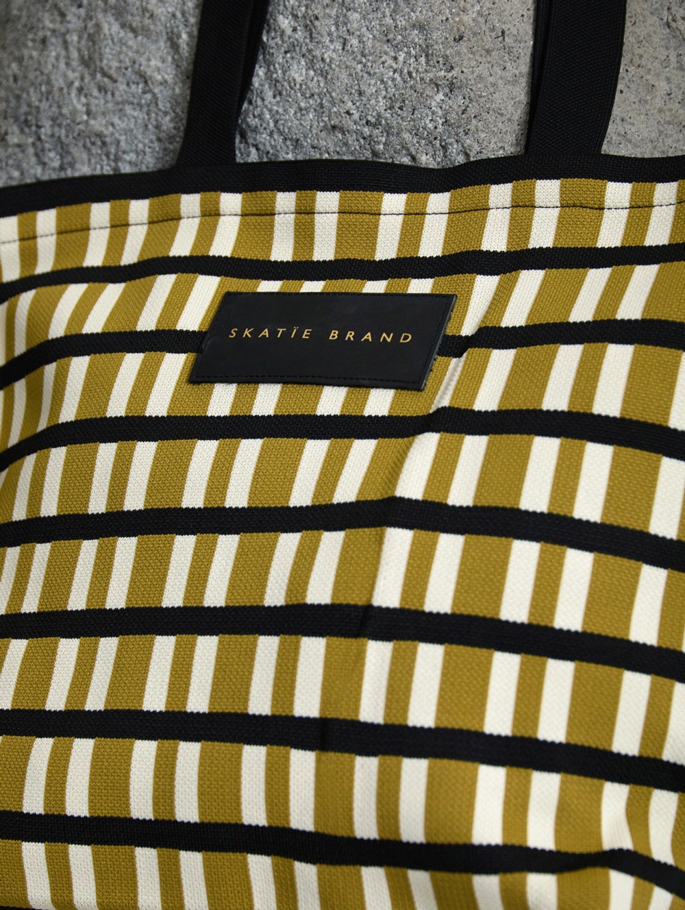 Geometric jacquard tote bag