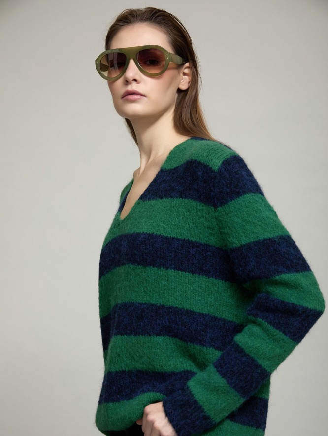 Soft knit striped sweater