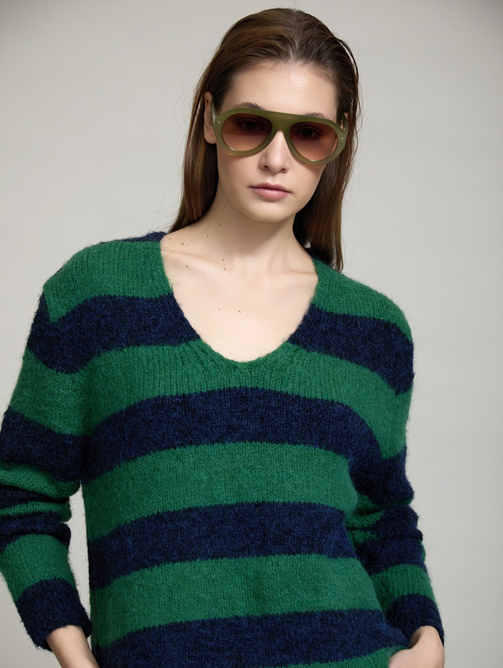 Soft knit striped sweater