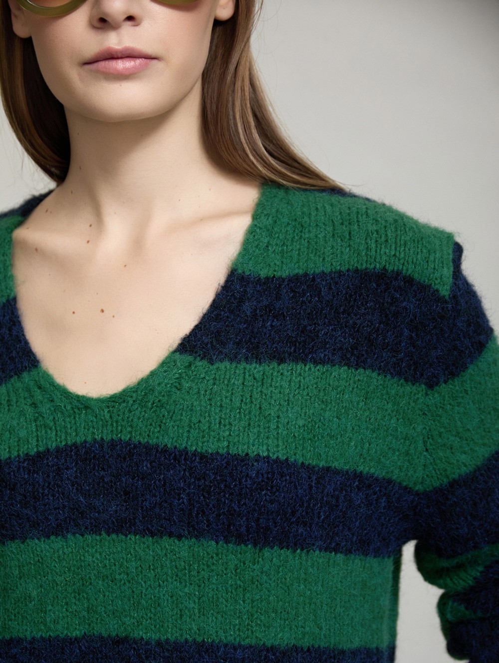 Soft knit striped sweater