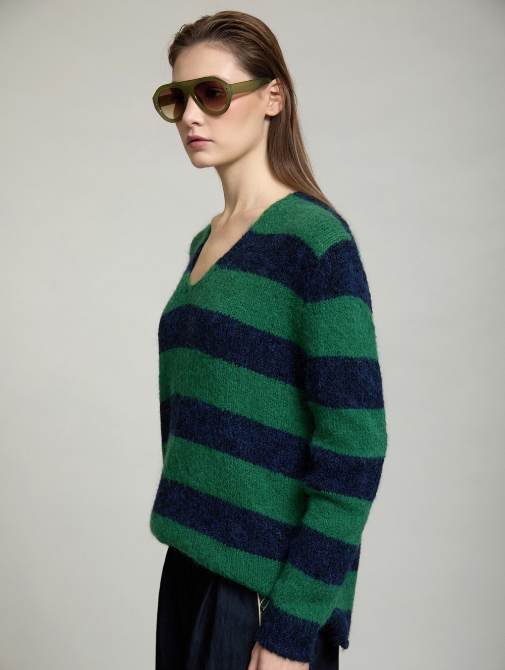 Soft knit striped sweater