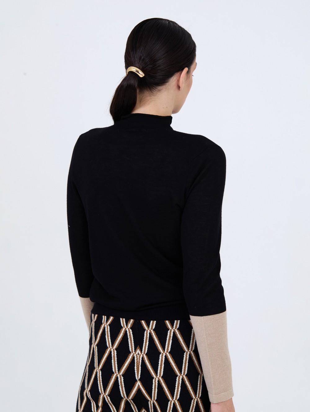 Pull intarsia à manches 3