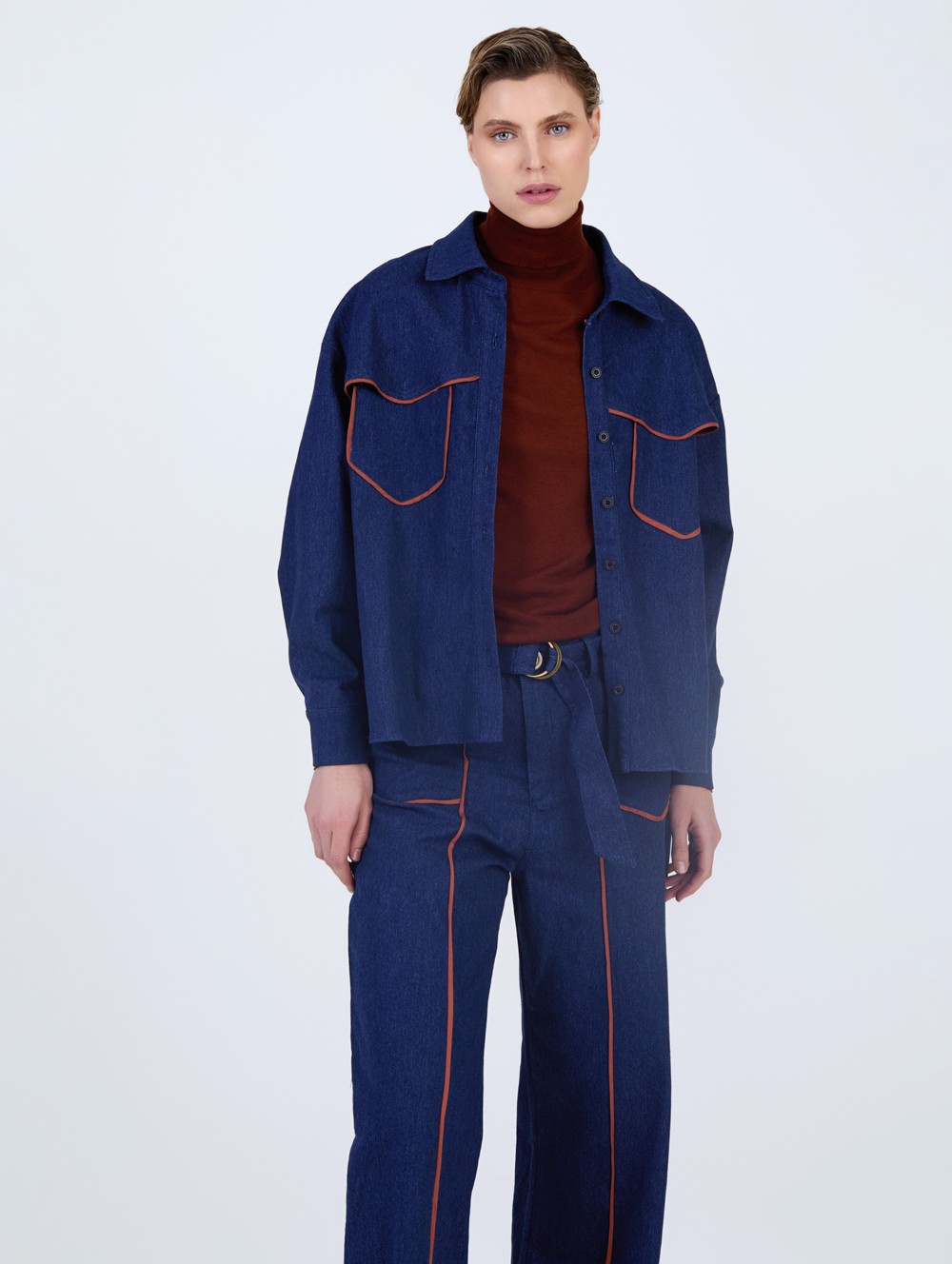 Plain knitted sweater 1