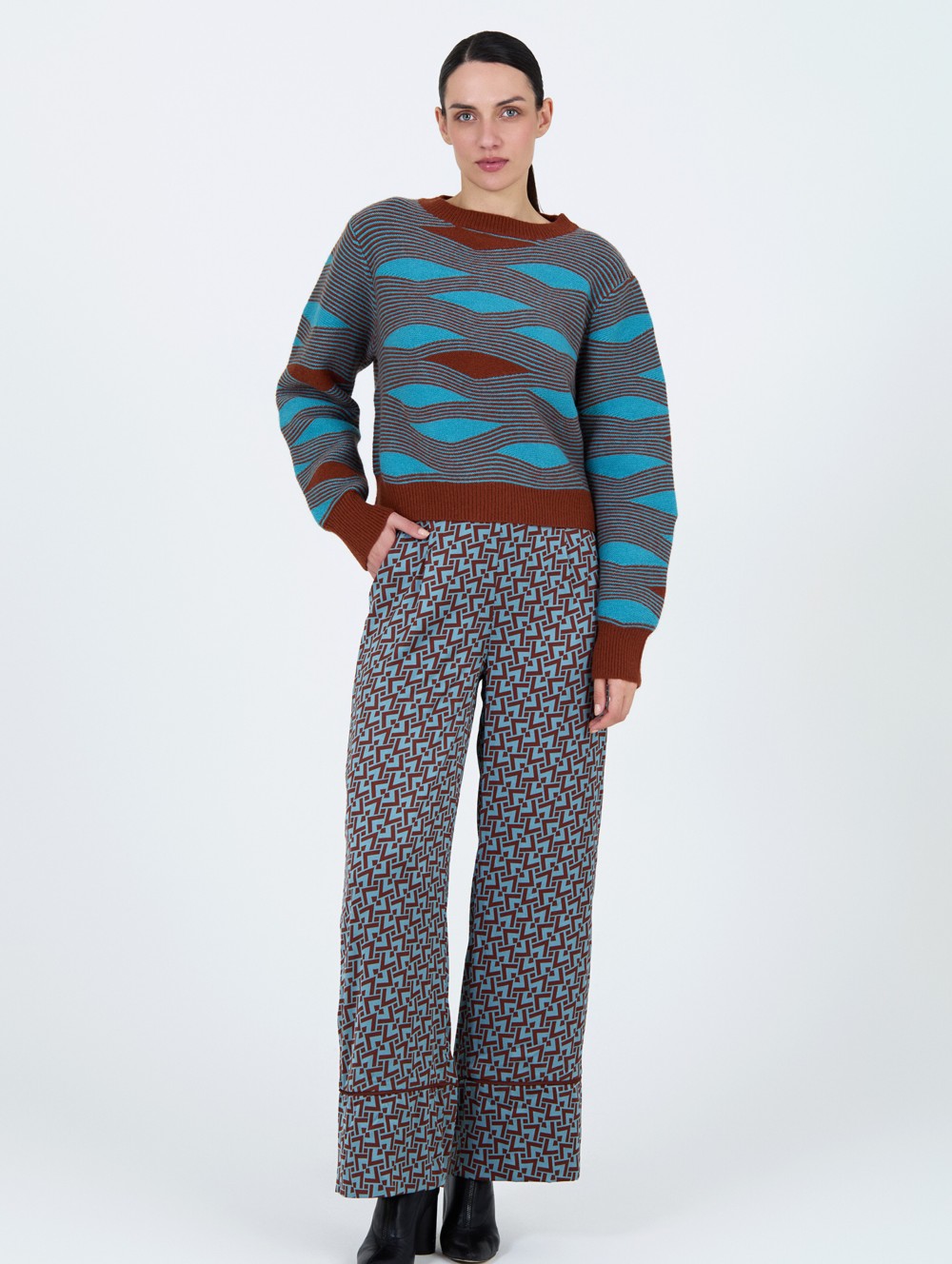 Jersey intarsia ondas 1