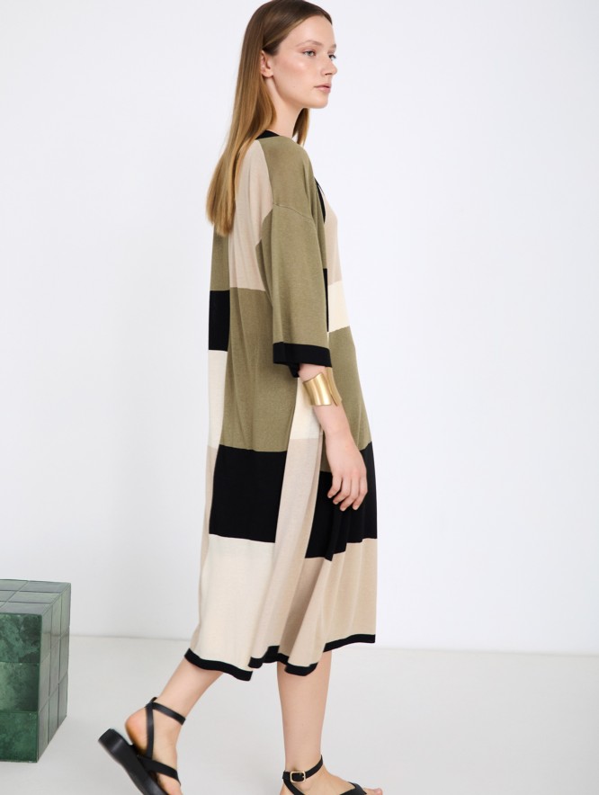 Colorblock knit jacket