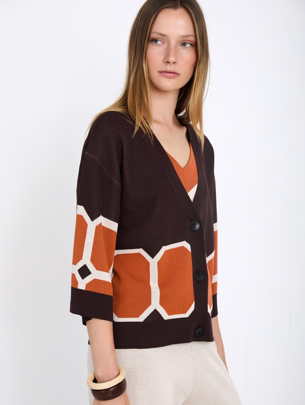 Jacquard knit jacket 5