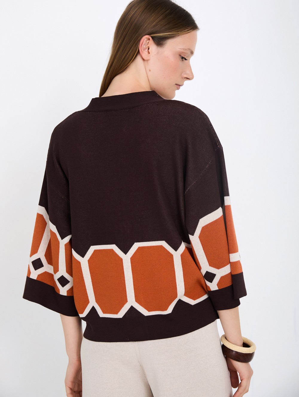 Jacquard knit jacket 4