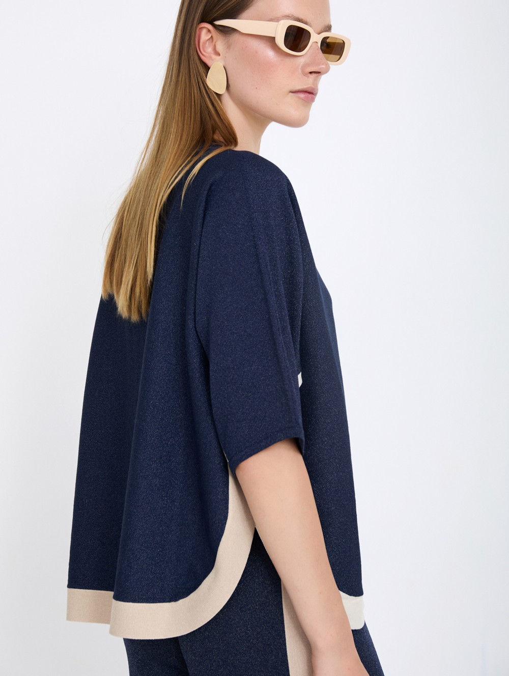 Metallic knit jacket