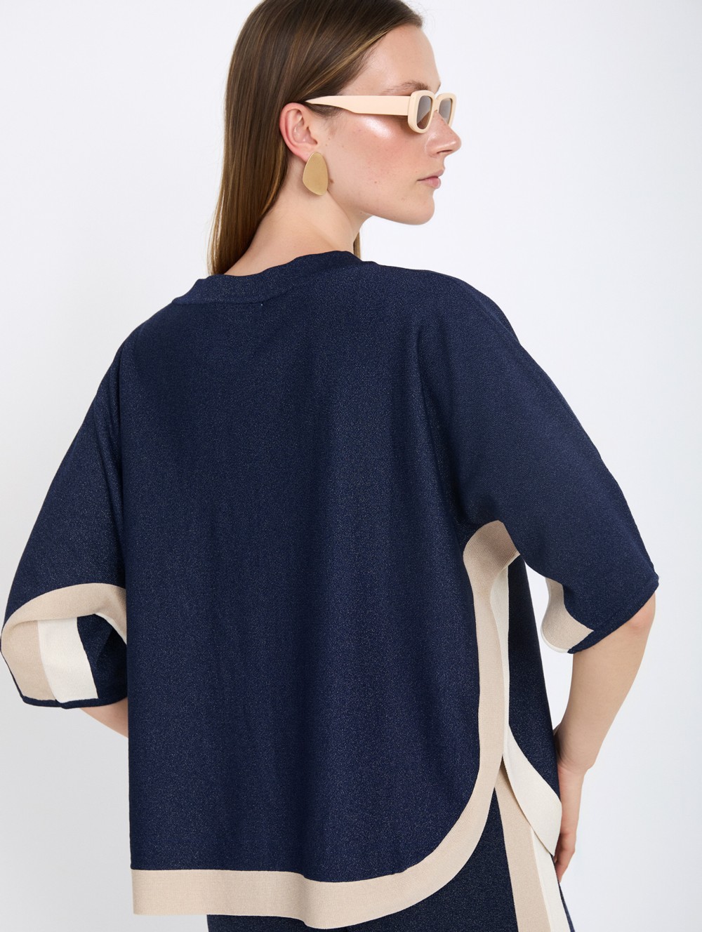 Metallic knit jacket